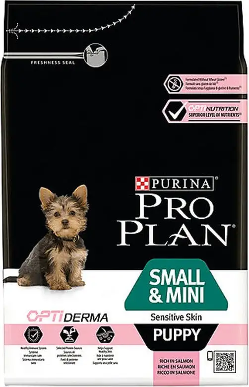 Pro Plan - Croquettes OPTIDERMA Small & Mini Sensitive Skin Saumon Pour Chiot - 3Kg 3 Pro Plan - Croquettes OPTIDERMA Small & Mini Sensitive Skin Saumon Pour Chiot - 3Kg
