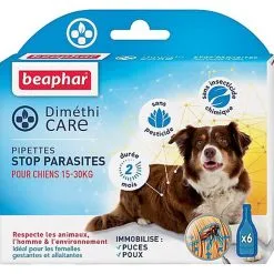DiméthiCARE - Pipettes STOP M Parasites Pour Moyen Chien - 6x3ml