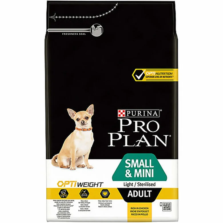 Pro Plan - Croquettes OPTIWEIGHT Small & Mini Light Sterilised Poulet Pour Chien - 3Kg 3 Pro Plan - Croquettes OPTIWEIGHT Small & Mini Light Sterilised Poulet Pour Chien - 3Kg