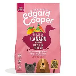 Edgard & Cooper - Croquettes Naturelles Sans Céréales Canard Et Poulet Frais Pour Chiot - 12Kg