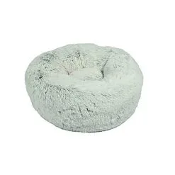 Bobby - Coussin Donut Poilu Taupe Pour Chien - M