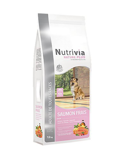 Nutrivia Nature Plus - Croquettes Naturelles Au Saumon Frais Pour Chien De Toutes Races - 12Kg 3 Nutrivia Nature Plus - Croquettes Naturelles Au Saumon Frais Pour Chien De Toutes Races - 12Kg