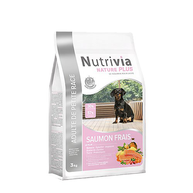Nutrivia Nature Plus - Croquettes Naturelles Au Saumon Frais Pour Chien De Petite Race - 3Kg 3 Nutrivia Nature Plus - Croquettes Naturelles Au Saumon Frais Pour Chien De Petite Race - 3Kg