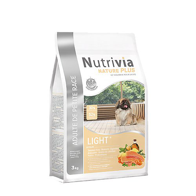 Nutrivia Nature Plus - Croquettes Naturelles Light Au Saumon Frais Pour Chien Adulte De Petite Race - 3Kg 3 Nutrivia Nature Plus - Croquettes Naturelles Light Au Saumon Frais Pour Chien Adulte De Petite Race - 3Kg