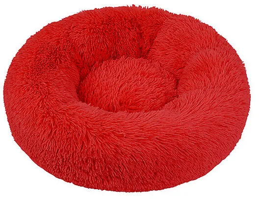 Wouapy - Corbeille Ronde Moelleuse Rouge Pour Chien - 60cm 2 Wouapy - Corbeille Ronde Moelleuse Rouge Pour Chien - 60cm