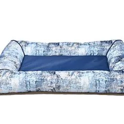 Animalis - Matelas Eco Bleu Et Marine Pour Chien - 101cm