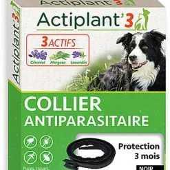 ActiPlant'3 - Collier Antiparasitaire Pour Moyen Chien - Noir