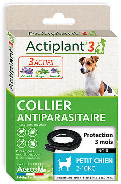 ActiPlant'3 - Collier Antiparasitaire Pour Petit Chien - Noir 3 ActiPlant'3 - Collier Antiparasitaire Pour Petit Chien - Noir