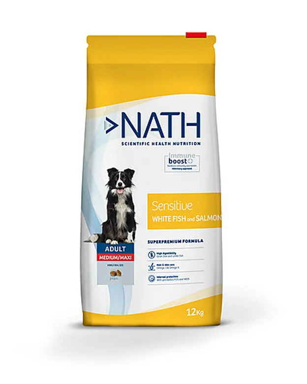 Nath - Croquettes Medium/Maxi Adult Sensitive Au Poisson Et Saumon Pour Chien - 12Kg 3 Nath - Croquettes Medium/Maxi Adult Sensitive Au Poisson Et Saumon Pour Chien - 12Kg
