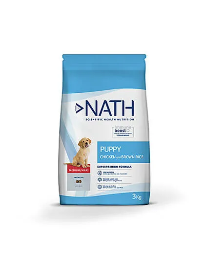 Nath - Croquettes Medium/Maxi Puppy Au Poulet Pour Chiot - 3Kg 3 Nath - Croquettes Medium/Maxi Puppy Au Poulet Pour Chiot - 3Kg