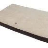 Animalis - Matelas Tissu Suédine Marron Et Beige Pour Chien - 100x65x12cm -Nourriture pour chien Soldes 72660