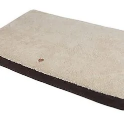 Animalis - Matelas Tissu Suédine Marron Et Beige Pour Chien - 100x65x12cm