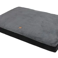 Animalis - Matelas Tissu Suédine Noir Et Gris Pour Chien - 120x75x12cm