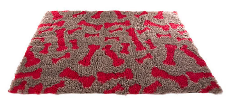 Martin Sellier - Tapis Moelleux Os Rouge Pour Chien - 100cm 3 Martin Sellier - Tapis Moelleux Os Rouge Pour Chien - 100cm