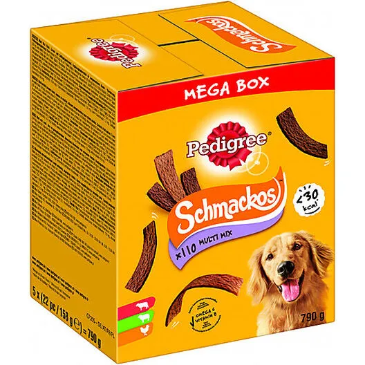 Pedigree - Méga Box Schmackos Au Bœuf Agneau Et Poulet Pour Chien - 790g 3 Pedigree - Méga Box Schmackos Au Bœuf Agneau Et Poulet Pour Chien - 790g