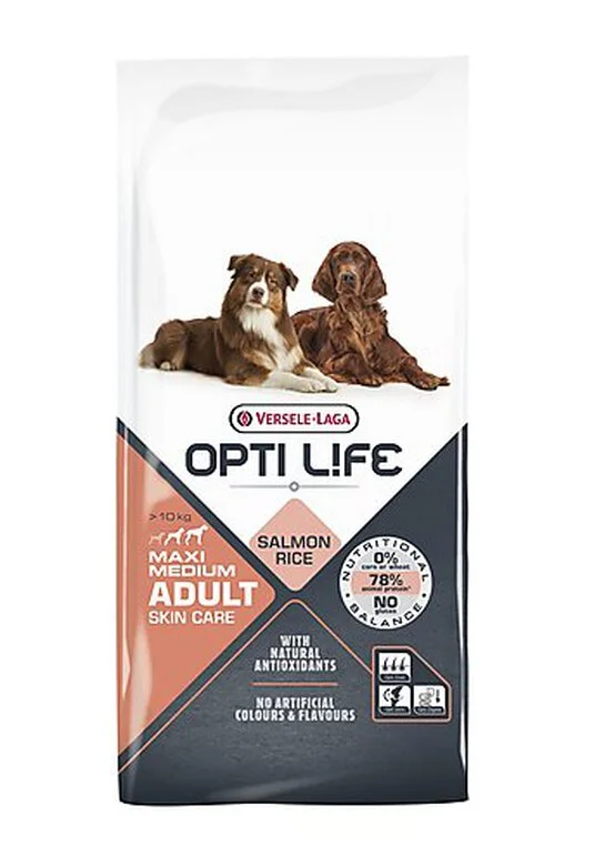 Opti Life - Croquettes Adult Skin Care Medium/Maxi Au Saumon Pour Chiens - 12,5Kg 3 Opti Life - Croquettes Adult Skin Care Medium/Maxi Au Saumon Pour Chiens - 12,5Kg