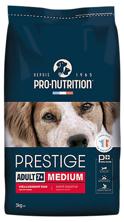 Pro Nutrition Pro-nutrition - Croquettes Prestige Medium Adult 7+ Pour Chiens - 3Kg 3 Pro Nutrition Pro-nutrition - Croquettes Prestige Medium Adult 7+ Pour Chiens - 3Kg