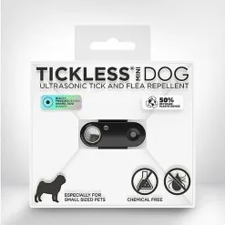 Tickless - Répulsif Antiparasitaire Mini Dog Ultrason Rechargeable Pour Chiens - Noir